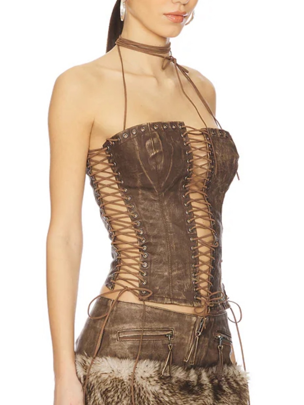 Lace Up Corset Top - Picture 2 of 5